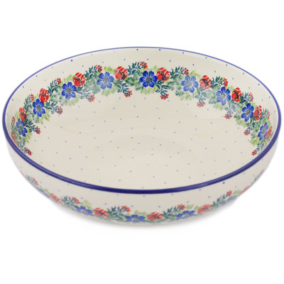 Polish Pottery Bowl 11&quot; Polish Wreath