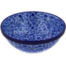 Polish Pottery Bowl 11&quot; Sapphire Garden