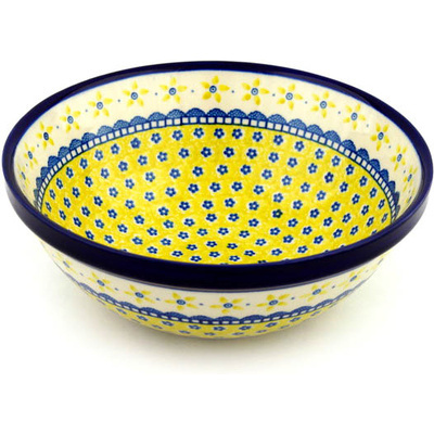 Polish Pottery Bowl 11" Sunshine