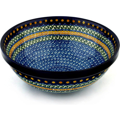 Polish Pottery Bowl 11&quot; The Gathering UNIKAT