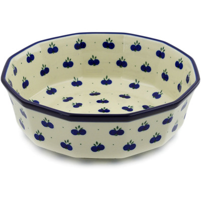 Polish Pottery Bowl 11&quot; Wild Blueberry