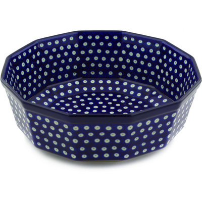 Polish Pottery Bowl 12" Blue Eyes