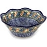 Polish Pottery Bowl 12&quot; Cobblestone Garden