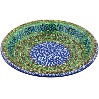 Polish Pottery Bowl 12&quot; Mardi Gras UNIKAT