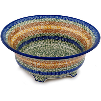 Polish Pottery Bowl 13&quot; Grecian Sea