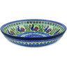 Polish Pottery Bowl 13&quot; Rooster Row UNIKAT