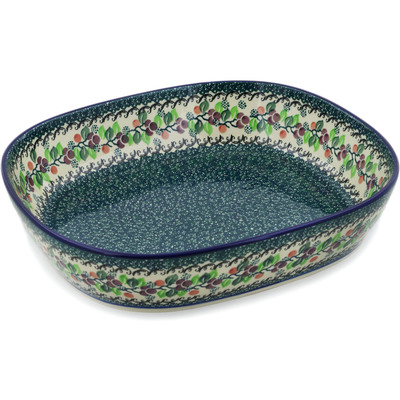 Polish Pottery Bowl 14&quot; Berry Garland