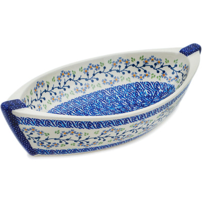Polish Pottery Bowl 14&quot; Branches Of Delicacy