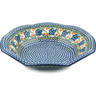Polish Pottery Bowl 14&quot; Cobblestone Garden