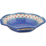 Polish Pottery Bowl 14&quot; Daisy Lace