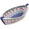Polish Pottery Bowl 14&quot; Last Summer Flowers