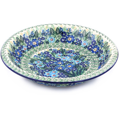 Polish Pottery Bowl 14&quot; Primrose Garden UNIKAT