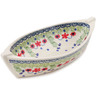 Polish Pottery Bowl 14&quot; Red Blossom