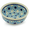 Polish Pottery Bowl 2&quot; Blue Daisy Delight