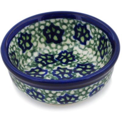 Polish Pottery Bowl 2&quot; Emerald Forest