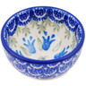 Polish Pottery Bowl 2&quot; Feathery Bluebells