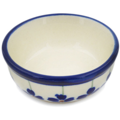 Polish Pottery Bowl 2&quot; Flowering Peacock