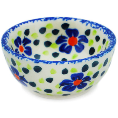 Polish Pottery Bowl 2&quot; Hope Flowes UNIKAT