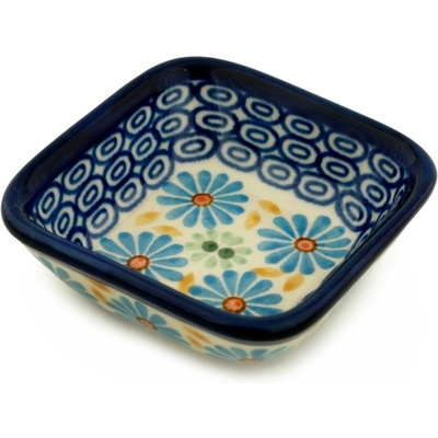 Polish Pottery Bowl 3&quot; Aster Peacock Eyes