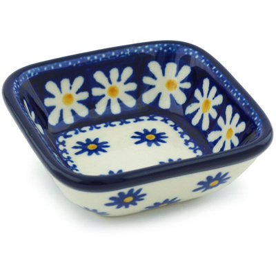 Polish Pottery Bowl 3&quot; Asters And Daisies