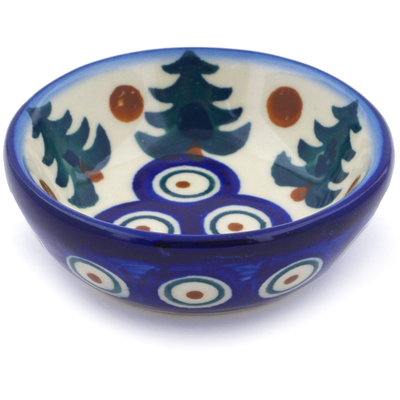 Polish Pottery Bowl 3&quot; Autumn Evergreen