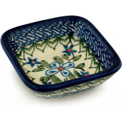 Polish Pottery Bowl 3&quot; Azure Blooms