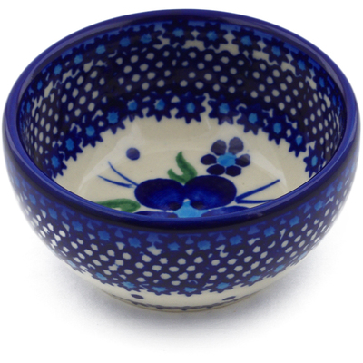 Polish Pottery Bowl 3&quot; Bleu-belle Fleur