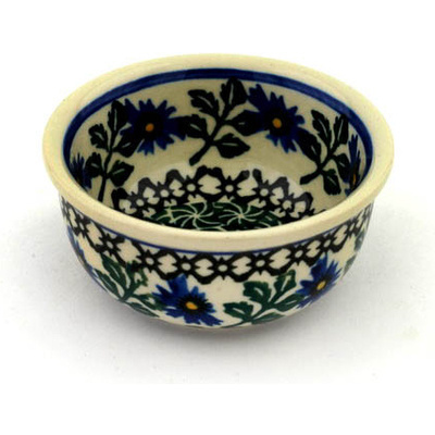 Polish Pottery Bowl 3&quot; Blue Chicory
