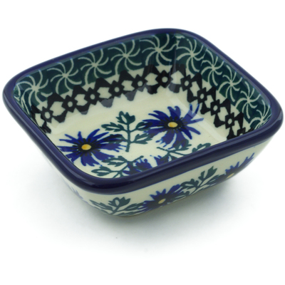Polish Pottery Bowl 3&quot; Blue Chicory