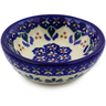 Polish Pottery Bowl 3" Blue Cress UNIKAT