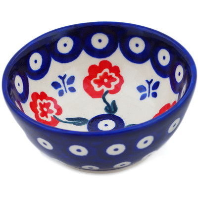 Polish Pottery Bowl 3&quot; Blue Eye Spring