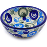 Polish Pottery Bowl 3&quot; Blue Peacock Eye