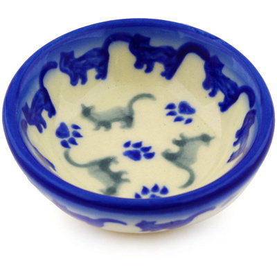 Polish Pottery Bowl 3&quot; Boo Boo Kitty Paws
