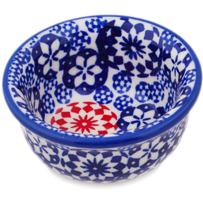 Polish Pottery Bowl 3&quot; Bullseye UNIKAT
