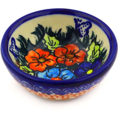 Polish Pottery Bowl 3&quot; Butterfly Splendor