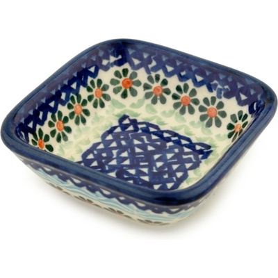 Polish Pottery Bowl 3&quot; Daisies By The Sea