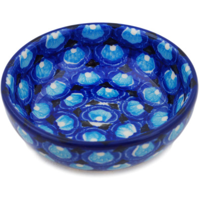 Polish Pottery Bowl 3&quot; Deep Ocean Shells UNIKAT
