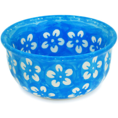 Polish Pottery Bowl 3&quot; Floral Skies UNIKAT
