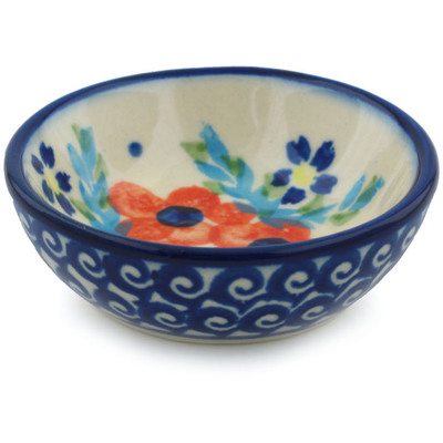 Polish Pottery Bowl 3&quot; Flower Star
