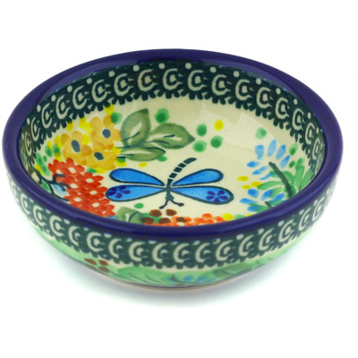 Polish Pottery Bowl 3&quot; Garden Delight UNIKAT