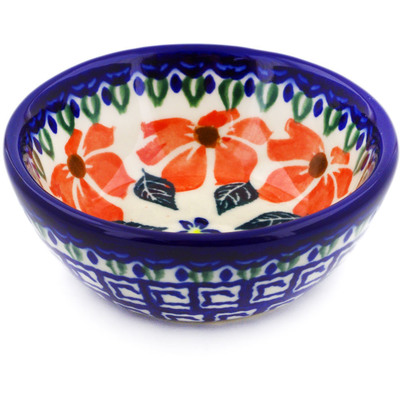 Polish Pottery Bowl 3&quot; Grecian Fields