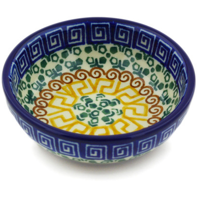 Polish Pottery Bowl 3&quot; Grecian Sea