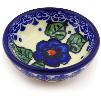 Polish Pottery Bowl 3&quot; Greek Poppies