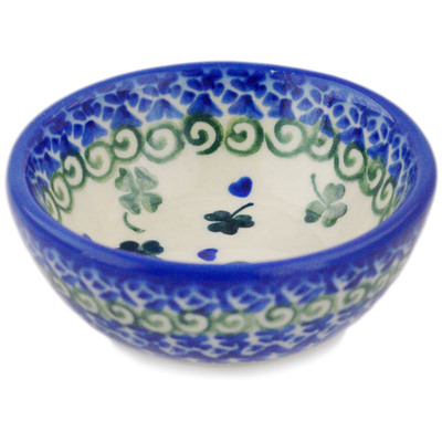 Polish Pottery Bowl 3" Lucky Clovers