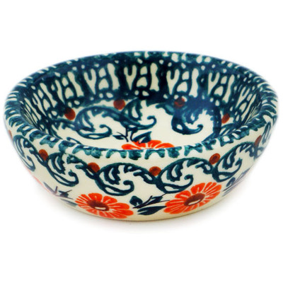 Polish Pottery Bowl 3&quot; Meadow Floret UNIKAT