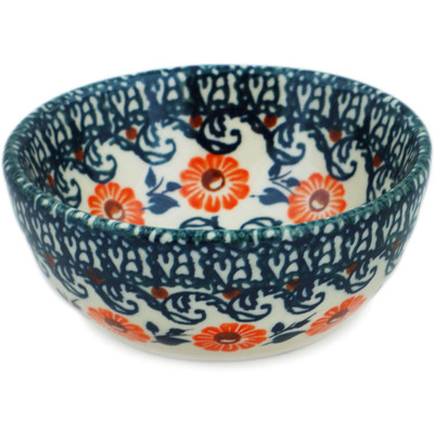 Polish Pottery Bowl 3&quot; Meadow Floret UNIKAT