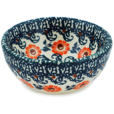 Polish Pottery Bowl 3&quot; Meadow Floret UNIKAT