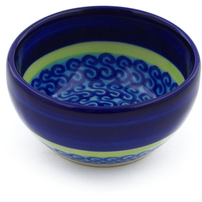 Polish Pottery Bowl 3" Midnight Eclipse