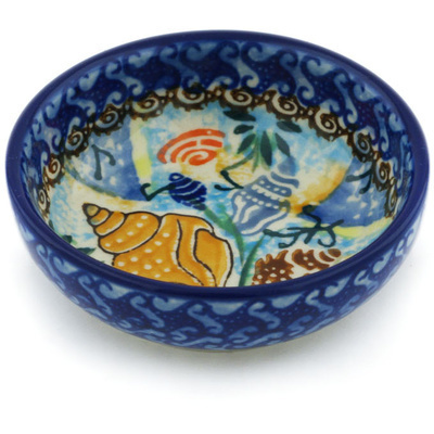 Polish Pottery Bowl 3&quot; Ocean Whisper UNIKAT