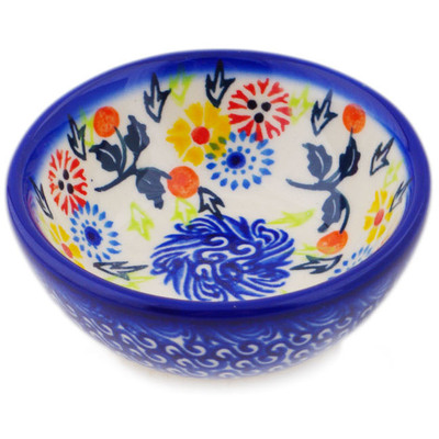 Polish Pottery Bowl 3&quot; Pastel Spring Wreath